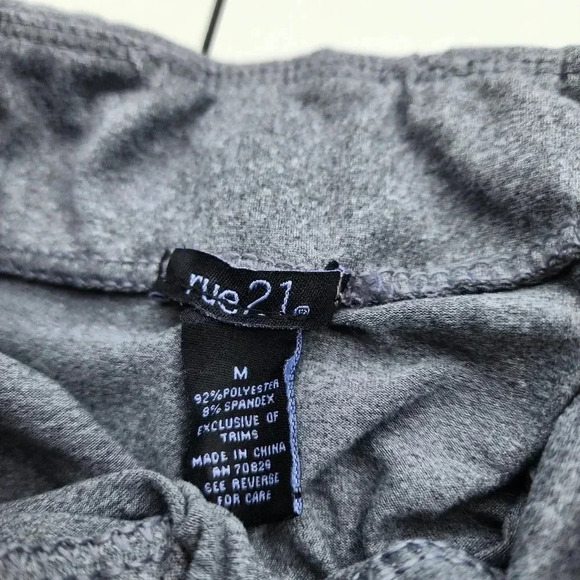 Rue 21 Bossy Joggers Womens Gray White Strerch Pull On Sweatpants Sz M P5 - Picture 4 of 8